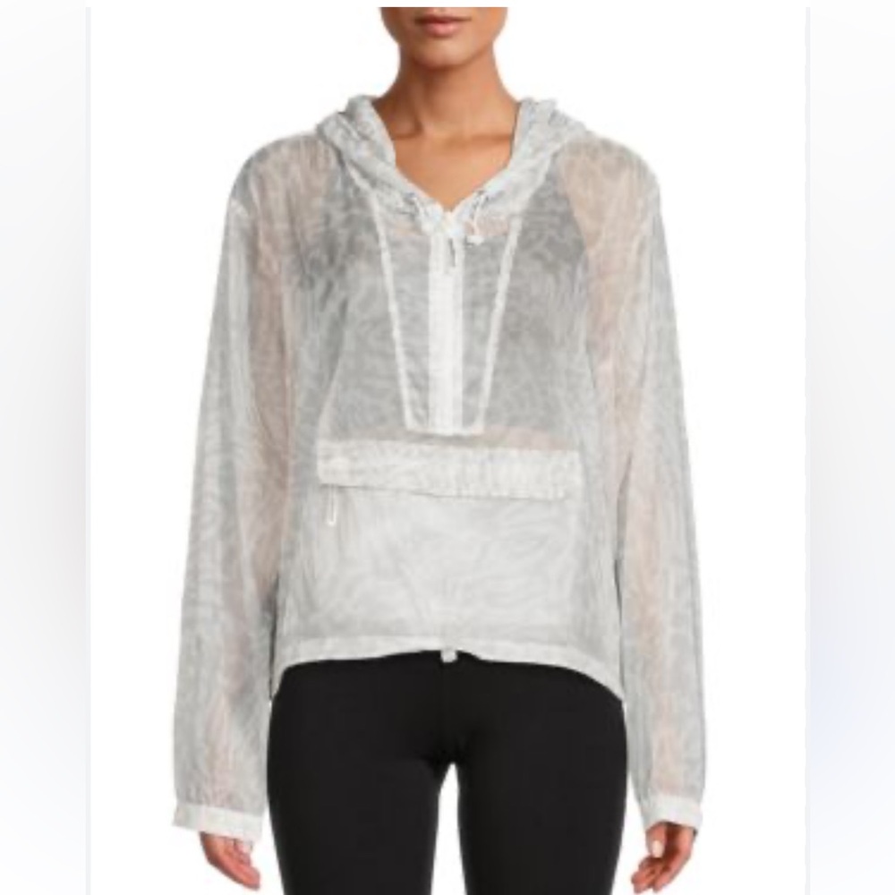GOOD AMERICAN
Icy Leopard Print Windbreaker Jacket